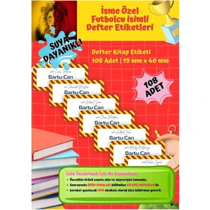 Gs Etiketi Defter Etiketi Kitap Etiketi Kişiye Özel Suya Dayanıklı Isim Yazılabilien