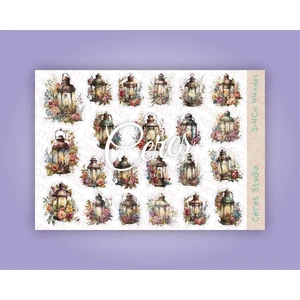 Vintage Fener Latern Tema Sticker Set 2 Sayfa 44 Adet Etiket Planlayıcı Bullet Journal