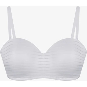 Kadın Dolgusuz Transparan Çizgili Toparlayıcı Straplez Sütyen