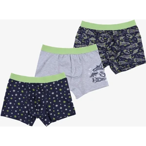 Erkek Çocuk Pamuklu Uzay Baskılı 3'lü Boxer