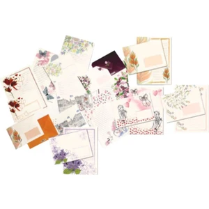 Ivory Mektupluk Kağıt 10’lu Set 160460-99 10 Parça Renkli Desenli Kağıtlar