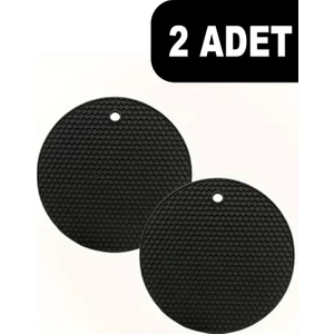 Iki Adet Siyah Yuvarlak Silikon Nihale, Dayanıklı ve Pratik Mutfak Gereci