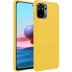 Piyasa Sepeti Xiaomi Redmi Note 10 İnce Mat Silikon Kılıf Sarı
