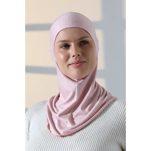 Pratik Boyunluklu Geçmeli Büyük Tesettür Bone - Pembe