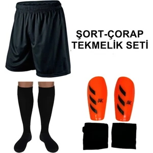 Mugesporgiyim Lüx Futbol  Şort Çorap Tekmelik Seti