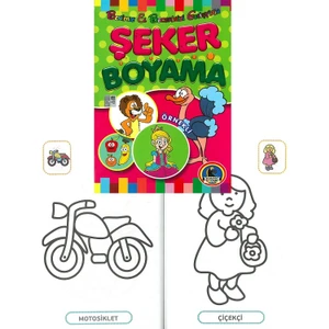 Örnekli Şeker Boyama Kitabı Kalın