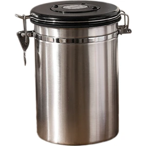 Tarih Takipli Hava Geçirmez Kahve Kavanozu Paslanmaz Çelik Mutfak Saklama Kutusu 1,8 L Gösterildiği Gibi (Yurt Dışından)