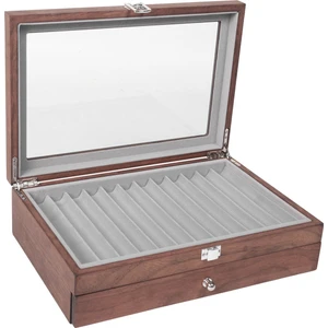 23 Izgara Ceviz Kalem Saklama Kutusu Lüks 2 Katmanlı Kalem Sergileme Düzenleyici Şeffaf Pencereli Dolma Kutu Kalem Koleksiyonu (Yurt Dışından)