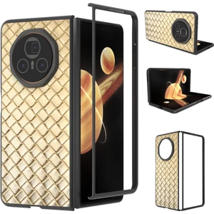 Digital Computer Home Honor Magic V3 5g Kılıf Dokuma Doku Pu Deri Kaplamalı Pc Cep Telefonu Kılıfı-Altın (Yurt Dışından)
