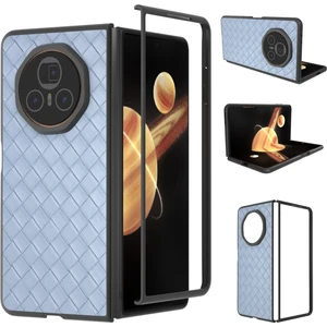 Digital Computer Home Honor Magic V3 5g Kılıf Dokuma Doku Pu Deri Kaplamalı Pc Cep Telefonu Kılıfı-Bebek Mavisi (Yurt Dışından)