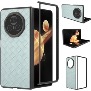 Digital Computer Home Honor Magic V3 5g Kılıf Dokuma Doku Pu Deri Kaplamalı Pc Cep Telefonu Kılıfı-Açık Yeşil (Yurt Dışından)