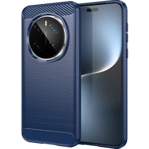 Digital Computer Home Honor Magic7 Pro 5g Kılıf Karbon Fiber Doku Fırçalanmış Parmak Izi Önleyici Telefon Arka Kapağı-Mavi (Yurt Dışından)