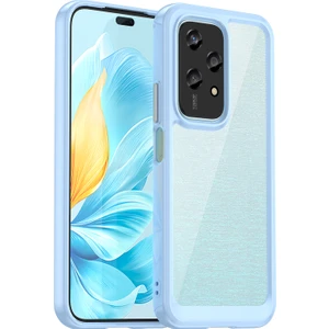 Digital Computer Home Honor 200 Lite Kılıf Renkli Çerçeve Tpu+Akrilik Şeffaf Arka Telefon Kılıfı-Mavi (Yurt Dışından)