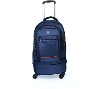 Mgv Çanta SR04 Kabin Boy 4 Teker Çekçekli Lacivert Sırt Çantası 