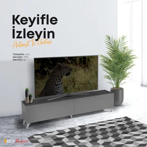Moderntv Ünitesi 2 Kapaklı Antrasit