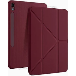 Samsung Galaxy Tab S10 Fe+ Plus 13.1'' Uyumlu Kılıf Kalem Bölmeli Uyku Modlu Arkası Silikon Kapak