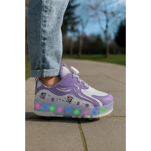 Kaykaylı Çocuk Işıklı Ayakkabı - Işıklı Patenli Kaykay Ayakkabı - Kaykay Ayakkabı