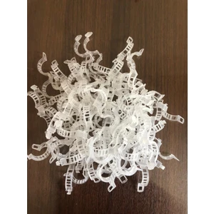 Aymen Çiçekçilik Bitki Klipsi - Domates Klipsi 50 Adet 25 mm Gövde Sarmaşık Bitki Bağlama Kelepçesi, Beyaz