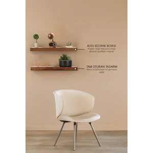 Uçan Raf Çam Ahşap Masif Ofis Mutfak Salon Kitaplık Uyumlu Modern Dekoratif Gizli Bağlantılı 2'li 40 CM
