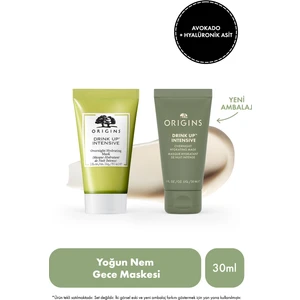 Drink Up Avokado ve İsviçre Buzulu Suyu İçerikli Yoğun Gece Maskesi 30ml