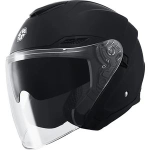 OF-669 Mat Siyah Yarım Kask (Güneş Vizörlü)