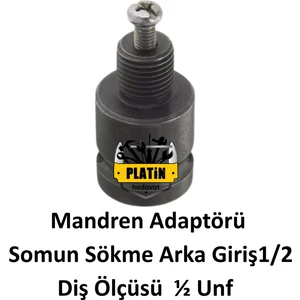 Mandiren Adaptör 1/2 Darbeli Mandren Hızlı Değişim Aynası Matkap Aynası Vidalı
