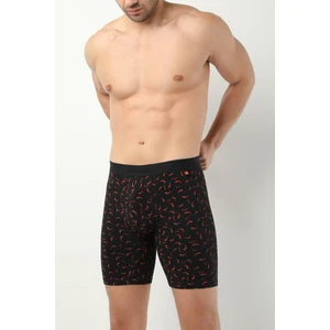 Desenli Uzun Paçalı Likralı Erkek Boxer 1014