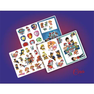 Paw Patrol Sticker Etiket 3 Sayfa (A5) 50 Adet Etiket