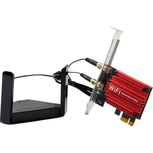 Wifi 6e Ağ Kartı, Intel AX210 Çipli, Pcie, Tri-Band (2.4/5/6ghz), Bluetooth 5.3, 1.2m Kablolu 6 Dbi Antenli