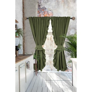 Poli Perde Çift Kanat Dikey Fırfırlı