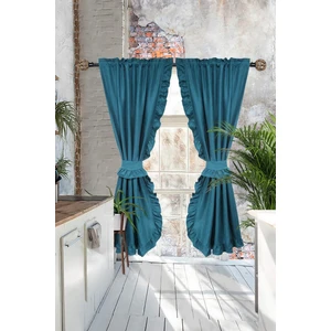 Poli Perde Çift Kanat Dikey Fırfırlı