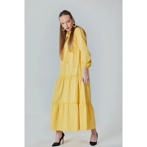 Yaka Bağcık Püskül Elbise