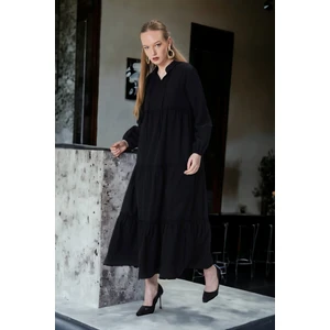 Yaka Bağcık Püskül Elbise10