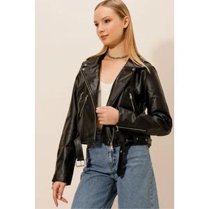 3 Fermuar Deri Ceket