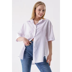 Kısa Kollu Oversize Gömlek