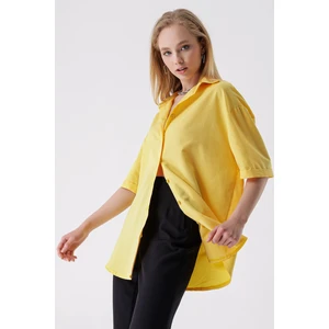 Kısa Kollu Oversize Gömlek