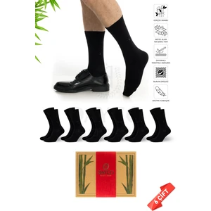 Premium Bambu Yün Dikişsiz Erkek  Çorabı 6'lı Kraft Kutu