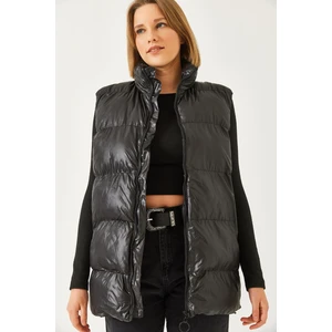 Kadın Fermuarlı Çift Cepli Yelek