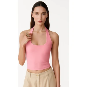 Halter Yaka Crop Top Body
