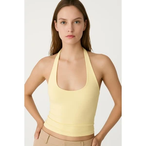 Halter Yaka Crop Top Body