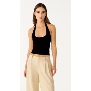Halter Yaka Crop Top Body