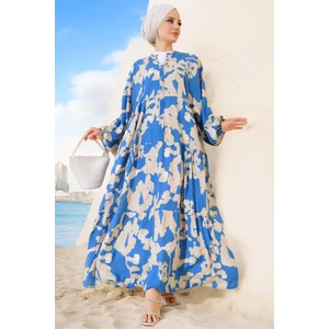 Otantik Desenli Tesettür Elbise