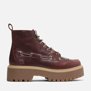 STONE STREET MID LACE UP BOOT Kadın Burgundy Full Grain Bot TB0A27YZEIW1