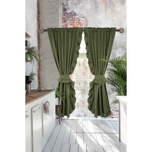 Poli Perde Çift Kanat Dikey Fırfırlı