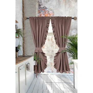 Poli Perde Çift Kanat Dikey Fırfırlı