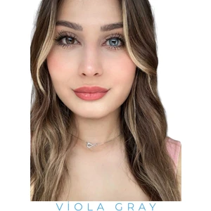 Freshshow Renkli Yıllık Lens Viola Grey / Lens Kabı / Lens Suyu