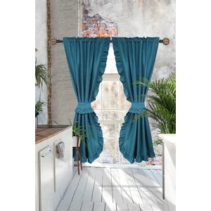 Poli Perde Çift Kanat Dikey Fırfırlı