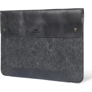 Hakiki Deri ve Keçeli 15-16 Inc MACBOOK Pro Kılıfı - Siyah