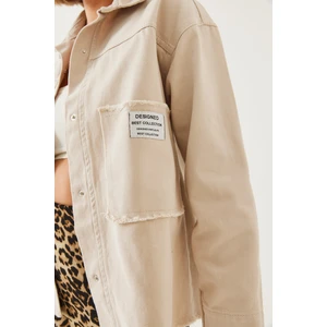 Kadın Armalı Gabardin Gömlek