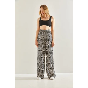 Kadın Beli Lastikli Multi Desenli Pantolon